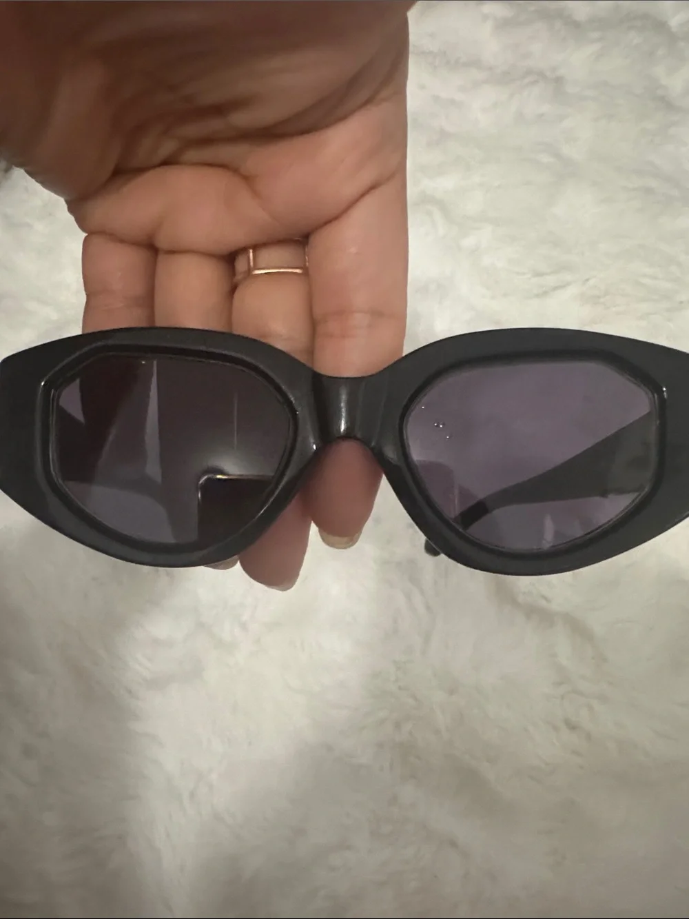 Karen Walker Black Cat-Eye Sunglasses